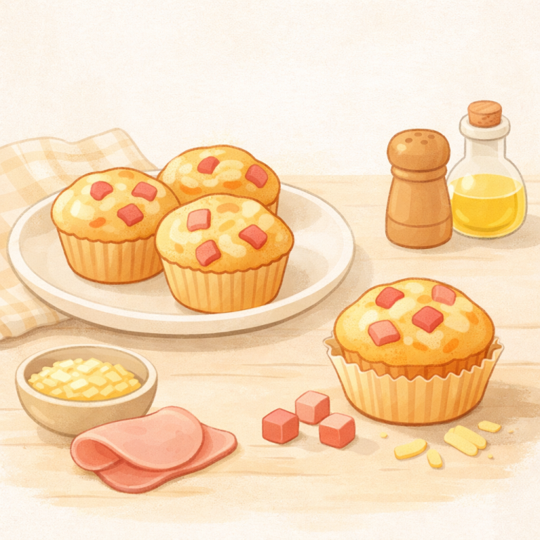 Recette de Muffins salés jambon/fromage