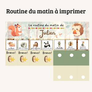 Routine du matin - thème forêt